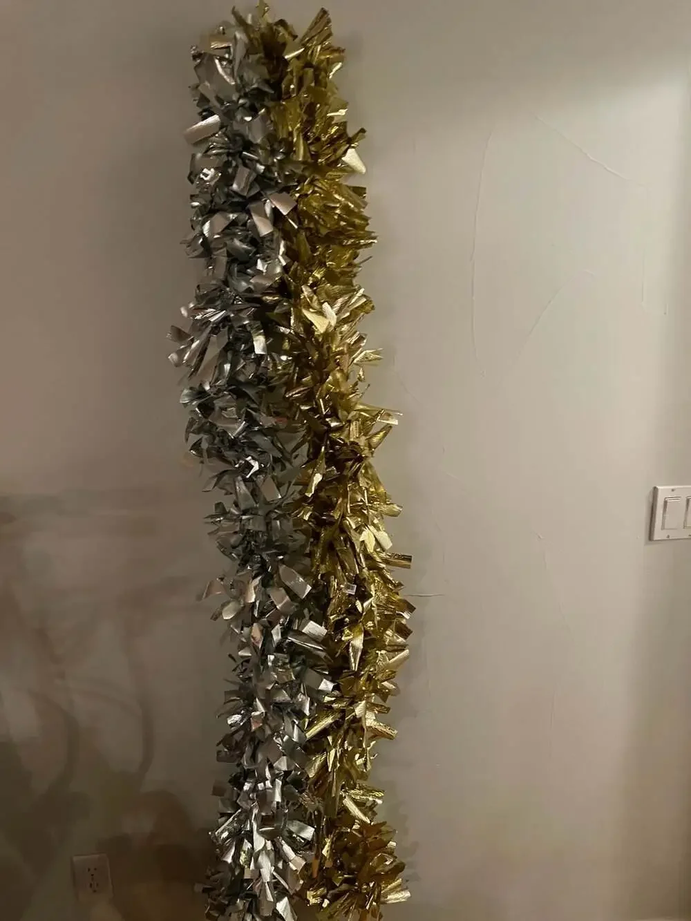 Gold and Silver Metallic Tinsel Party Garland
